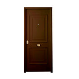 Puerta acorazada Doble Casetón B4 G3 cerradura de 3 puntos color Marrón