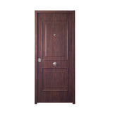 Puerta Acorazada Doble Casetón Omega 3 puntos acabado de madera de sapelly