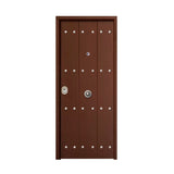Puerta Acorazada Rústica modelo Alborán Serie Omega color marrón