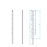 Poste para vallado terminal T-Fix