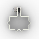 Abrazadera metalica poste terminal SLIMFIX blanca