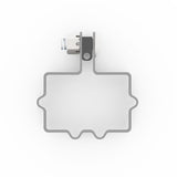Abrazadera metalica poste hercules terminal SLIMFIX gris claro