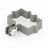 Abrazadera metalica poste hercules terminal SLIMFIX gris claro
