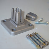 Base Aluminio para Postes Hércules Galvanizada