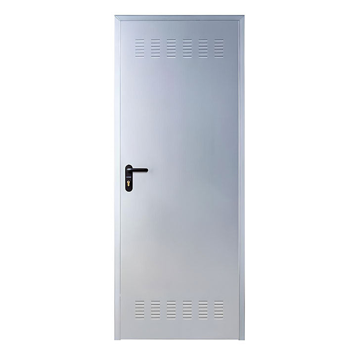 Puerta trastero galvanizada con rejilla una hoja