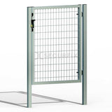 Puerta para valla acabado galvanizado de 1,2m de altura con aldaba para cerradura