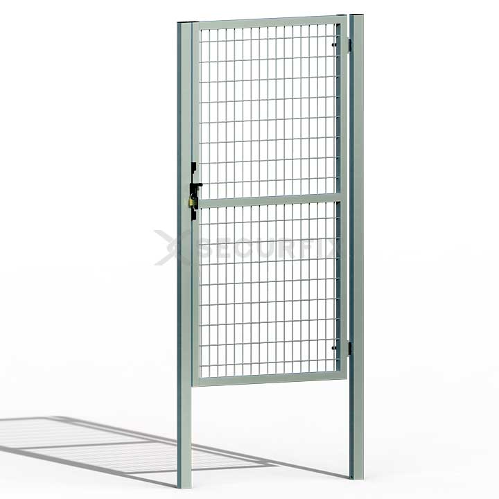 Puerta para valla acabado galvanizado de 1,8m de altura con aldaba para cerradura