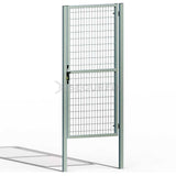 Puerta para valla acabado galvanizado de 2m de altura con aldaba para cerradura