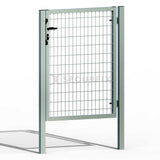 Puerta para valla acabado galvanizado de 1,2m de altura con cerradura y maneta