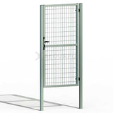 Puerta para valla acabado galvanizado de 1,8m de altura con cerradura y maneta