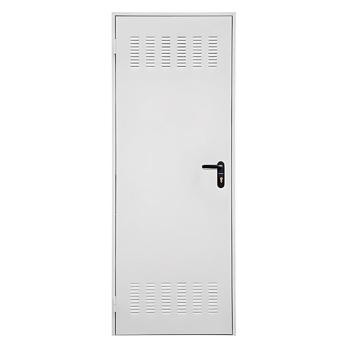 Puerta trastero blanca con rejilla