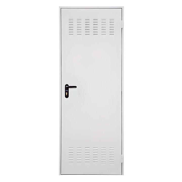Puerta trastero blanca con rejilla