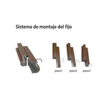 Montaje fijo lateral de puerta acorazada