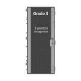 Esquema de puerta acorazada Grado 3 con cerradura de 3 puntos