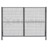 Puerta Mallazo Ligera Gris Antracita 2 Hojas