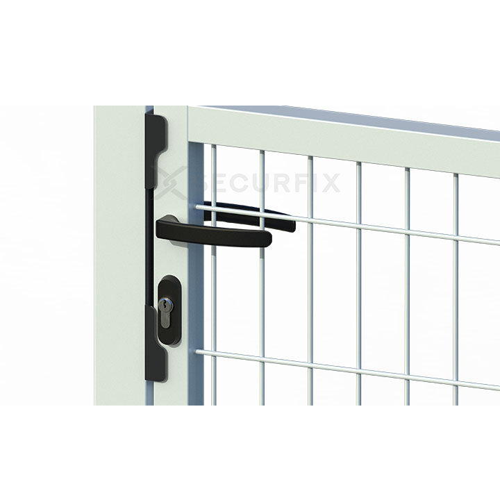 Puerta Metálica de Mallazo Blanca Premium