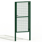 Puerta de mallazo verde premium con maneta y cerradura de 1,80m